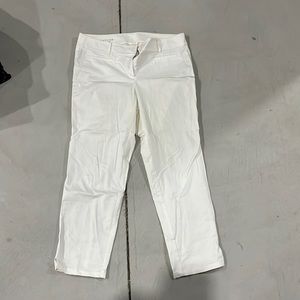 Ann Taylor White Cambridge crop